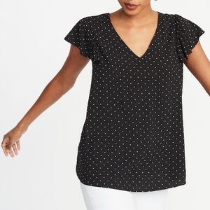 Ruffle-Trim V-Neck Top for Women